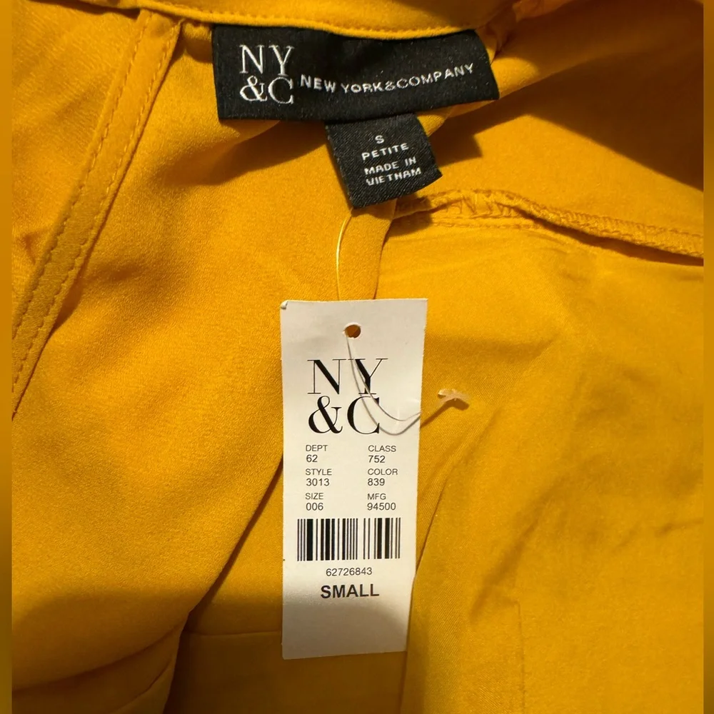 New York & Company Yellow Jumpsuit - Picture 6 of 7